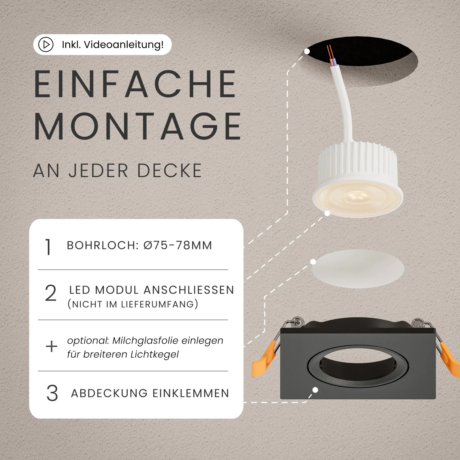 Einbaustrahler TEO, ohne Leuchtmittel - Image 9