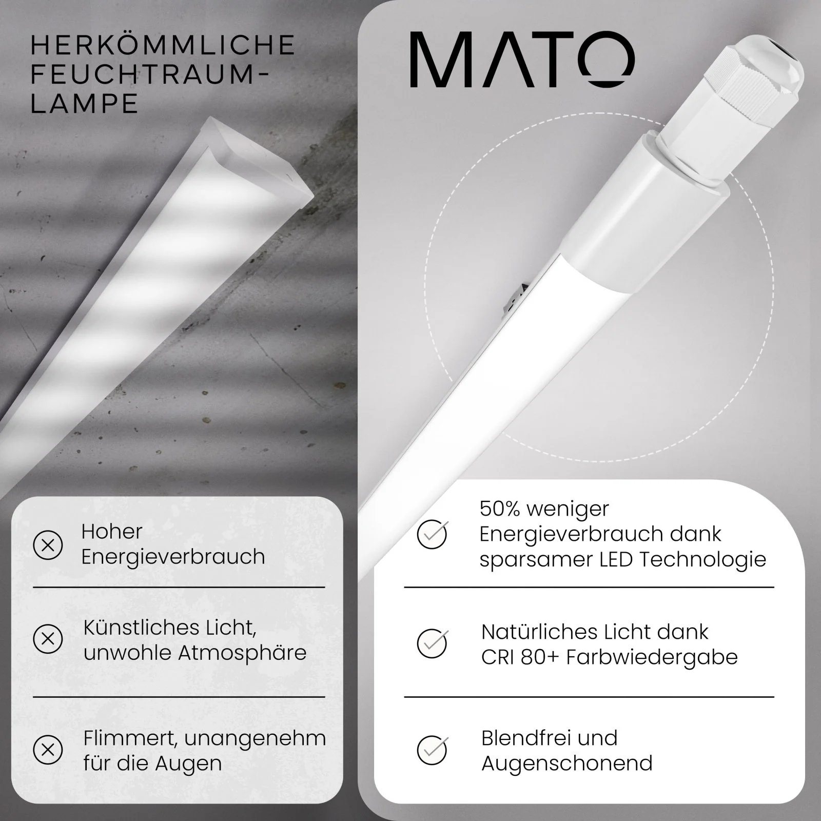 LED Feuchtraumleuchte SLIM, 150cm - Image 14