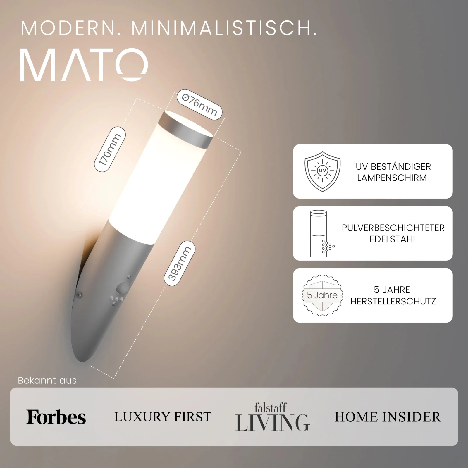 Wandleuchte WAVO mit Sensor - Image 10